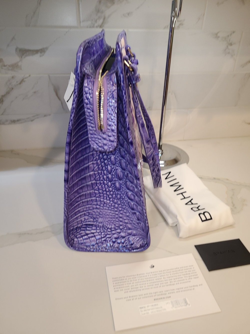 NWT Brahmin Tia Very Peri Ombre Melbourne Tote - Picture 12 of 15